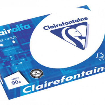 Kopieerpapier Clairefontaine Clairalfa A3 90gr wit 500vel