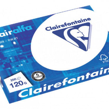 Kopieerpapier Clairefontaine Clairalfa A4 120gr wit 250vel