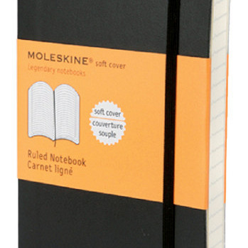 Notitieboek Moleskine pocket 90x140mm lijn soft cover zwart