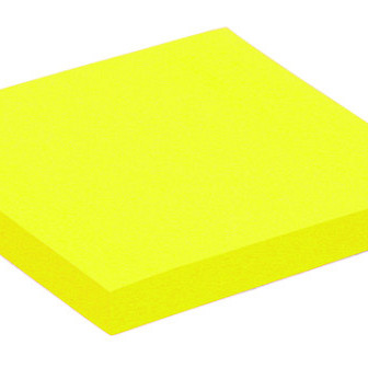 Memoblok Quantore 76x76mm neon geel 100 vel