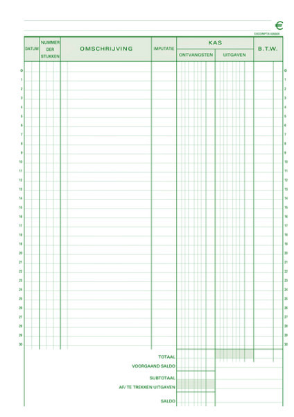 Kasboek Exacompta Manifold dupli 50vel Nl