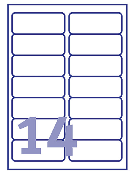 Etiket Avery J8163-10 99.1x38.1mm wit 140 stuks