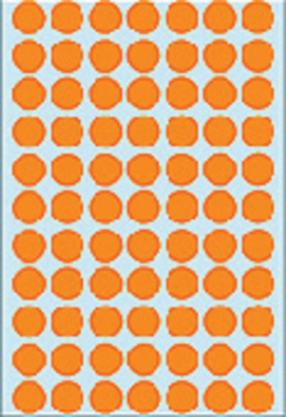 Etiket HERMA 2234 rond 13mm fluor oranje 1848stuks