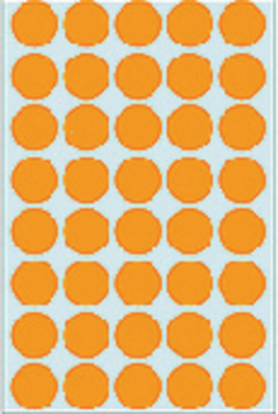 Etiket HERMA 2254 rond 19mm fluor oranje 960stuks