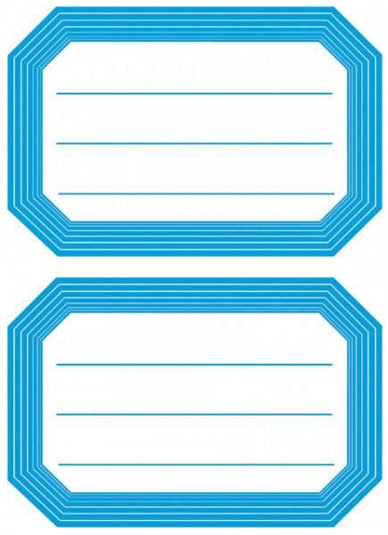 Etiket HERMA 5714 82x55mm schrift blauwe rand 12stuks