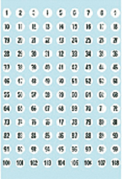 Etiket HERMA 4128 8mm getallen 1-540 540 stuks