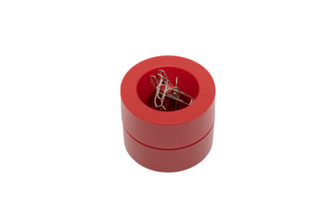 Papercliphouder MAUL Pro magnetisch Ø73x60mm rood