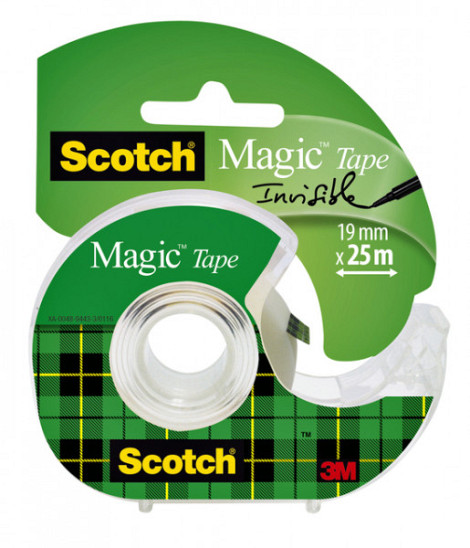Plakband Scotch Magic 810 19mmx25m onzichtbaar + afroller