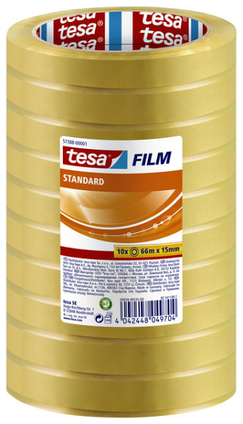 Plakband tesafilm® standaard 66mx15mm transparant