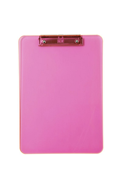 Klembord MAUL A4 staand transparant PS neon roze