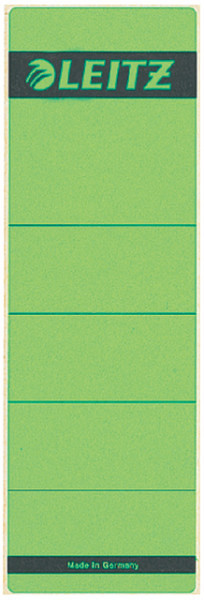 Rugetiket Leitz breed/kort 62x192mm zelfklevend groen 10 stuks