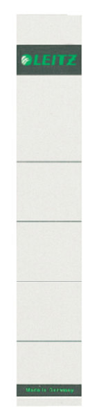 Rug-insteekkaart Leitz smal 32x191mm grijs 10 stuks