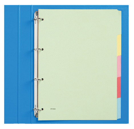 Tabbladen Qbasic 4-gaats 5-delig assorti karton