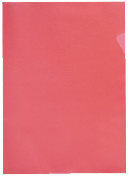 Insteekmap L-model Quantore A4 PP 0.12mm rood 25 stuks
