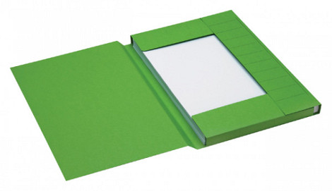 Dossiermap Secolor folio 3 kleppen 225gr groen