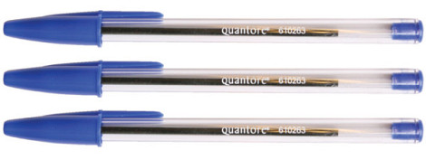 Balpen Quantore Stick blauw medium