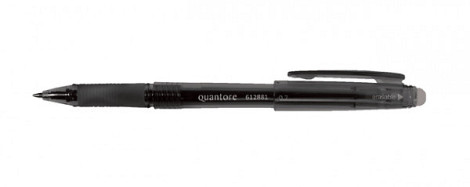 Gelschrijver Quantore erasable 0.7mm zwart