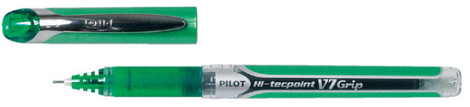 Rollerpen PILOT Hi-Tecpoint Grip V7 medium groen