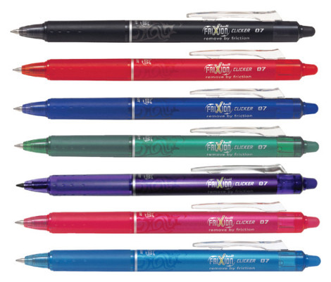 Rollerpen PILOT friXion clicker medium assorti