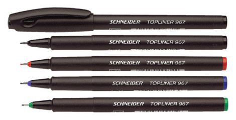 Fineliner Schneider 967 0.4mm blauw