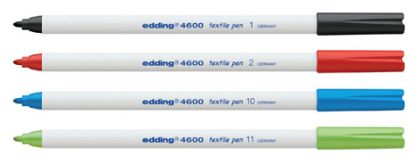 Viltstift edding 4600 textiel rond 1mm lichtblauw