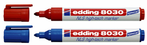 Viltstift edding 8030 NLS high-tech 1.5-3mm blauw