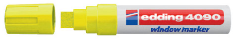 Viltstift edding 4090 window schuin 4-15mm neon geel blister à 1 stuk