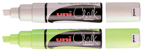 Krijtstift Uni-ball chalk schuin 8.0mm wit