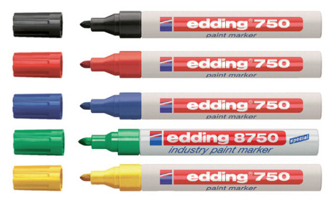 Paintmarker edding 750 op oliebasis 2-4mm zwart