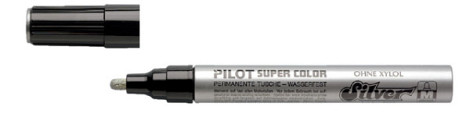Viltstift PILOT Super Color lakmarker medium zilver