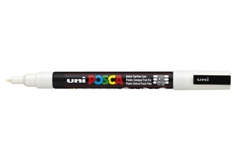 Verfstift Posca PC3M F wit