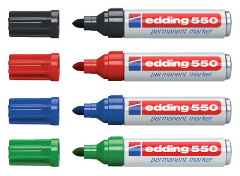 Viltstift edding 550 rond 3-4mm zwart