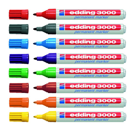 Viltstift edding 3000 rond 1.5-3mm rood
