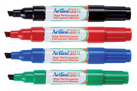 Viltstift Artline 30 schuin 2-5mm zwart