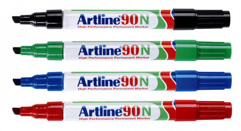 Viltstift Artline 90 schuin 2-5mm rood