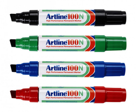 Viltstift Artline 100 schuin 7.5-12mm groen