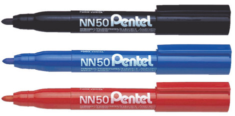 Viltstift Pentel NN50 rond 1.3-3mm blauw