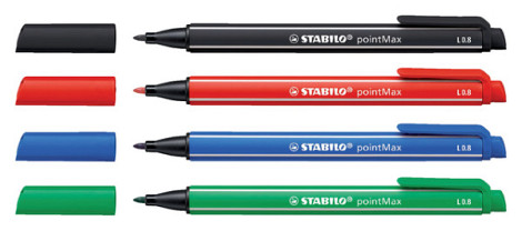 Viltstift STABILO pointMax 488/48 karmijnrood
