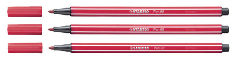 Viltstift STABILO Pen 68/50 medium donkerrood