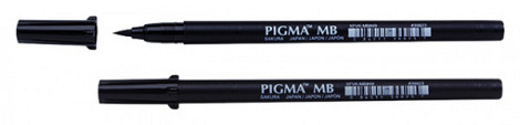 Brushpen Sakura Pigma medium zwart