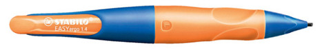 Vulpotlood STABILO Easyergo 1.4mm HB linkshandig ultramarine/neon oranje blister à 1 stuk