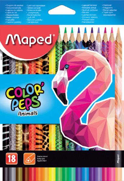 Kleurpotlood Maped Color'Peps Animals set á 18 kleuren