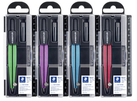 Passer Staedtler 550 Noris schoolpasser metallic rood