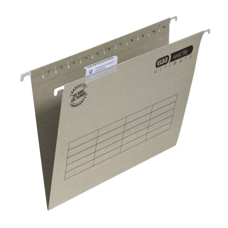 Hangmap Elba Verticfile Ultimate folio V-bodem grijs verpakt per 10 stuks