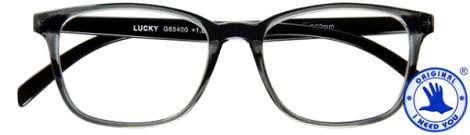 Leesbril I Need You +1.00 dpt Lucky grijs-zwart