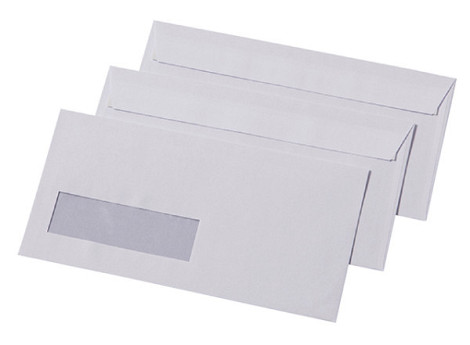 Envelop Quantore 110x220mm venster 3x10cm rechts 500 stuks