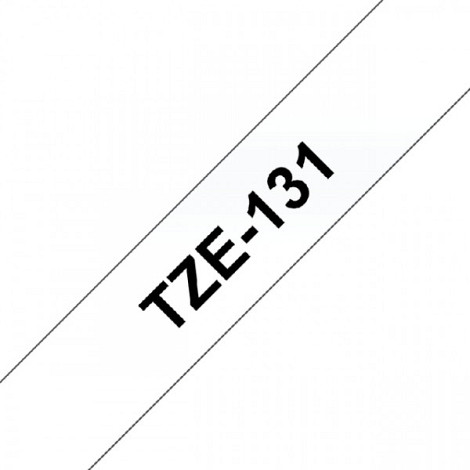 Labeltape Brother P-touch TZE-131 12mm zwart op transparant