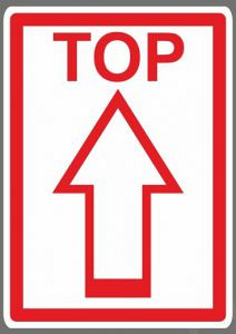 Stickers/ etiketten Top (met pijl) 500 stuks 100x70mm