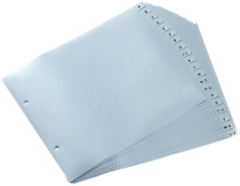 Ordner alfabet Quantore 2-gaats 18x22.5 PP grijs