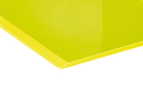 Boekensteun MAUL 10x10x13cm acryl set 2 neon geel transparant